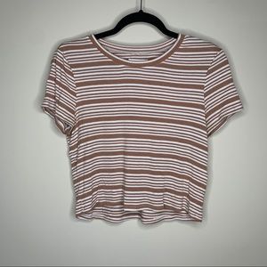 Privacy Please Striped Short Sleeve Tee S